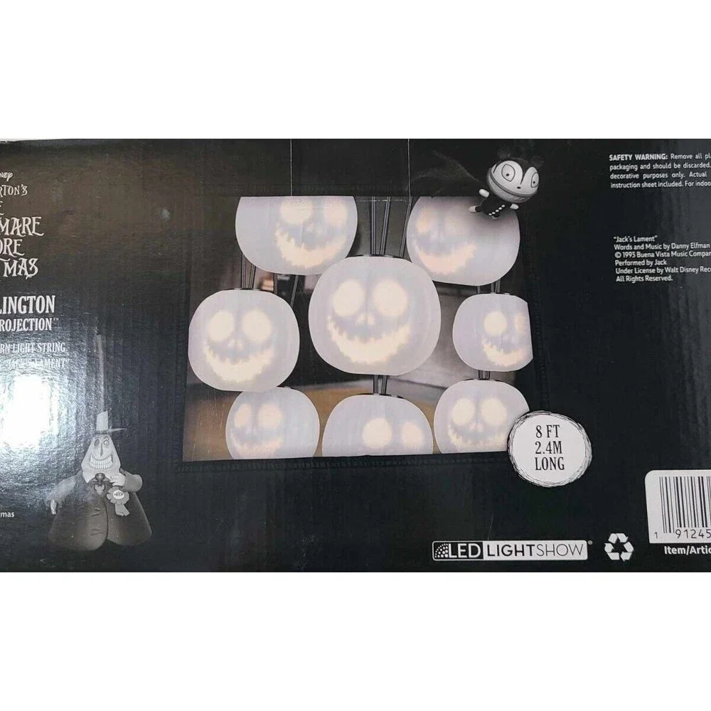 Nightmare Before Christmas Jack Skellington Halloween EMOTEGLOW Lightshow Music